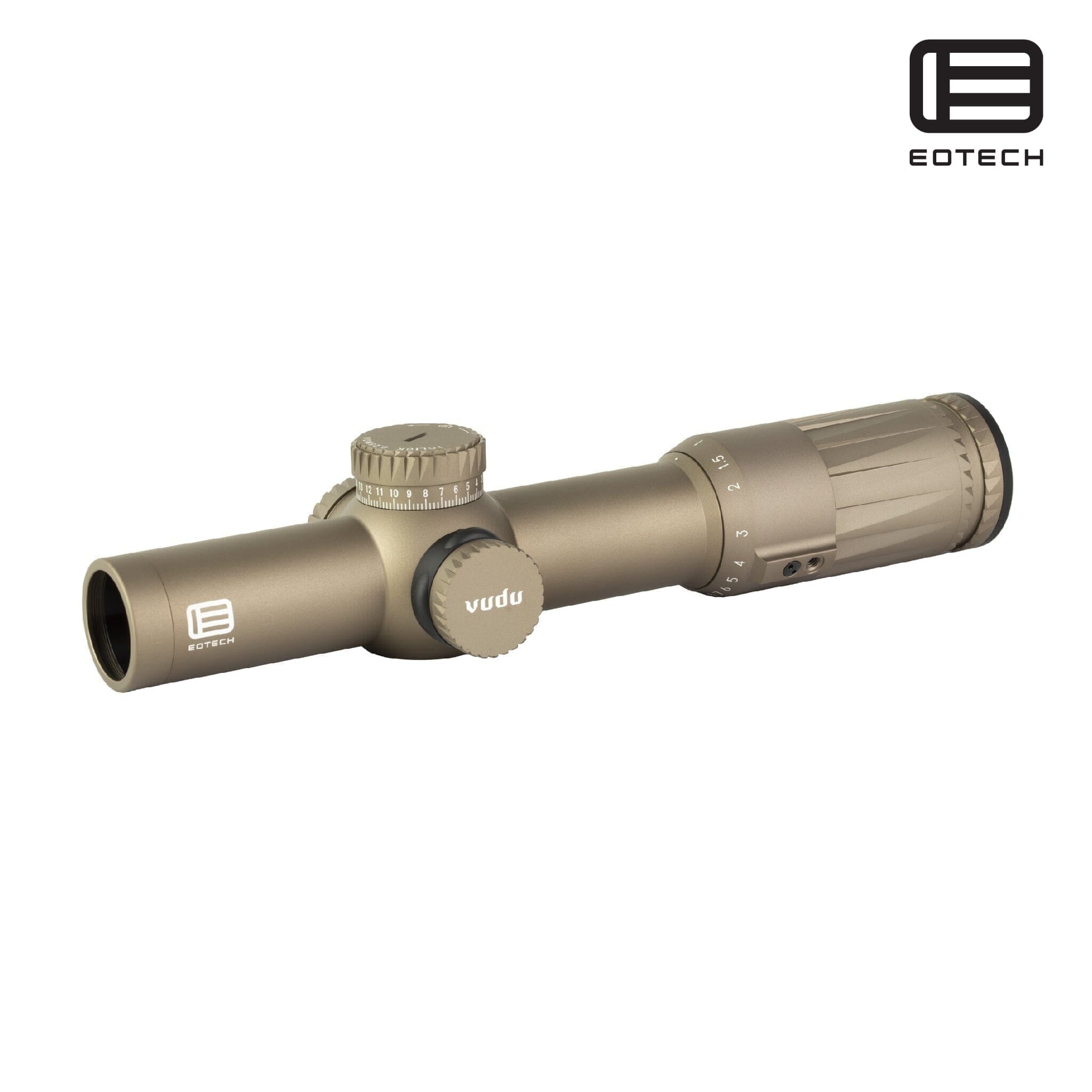 EOTech Vudu 1-10x28 LPVO Rifle Scope FFP SR-4 MOA Tan, SKU VDU1-10FFSR4TAN