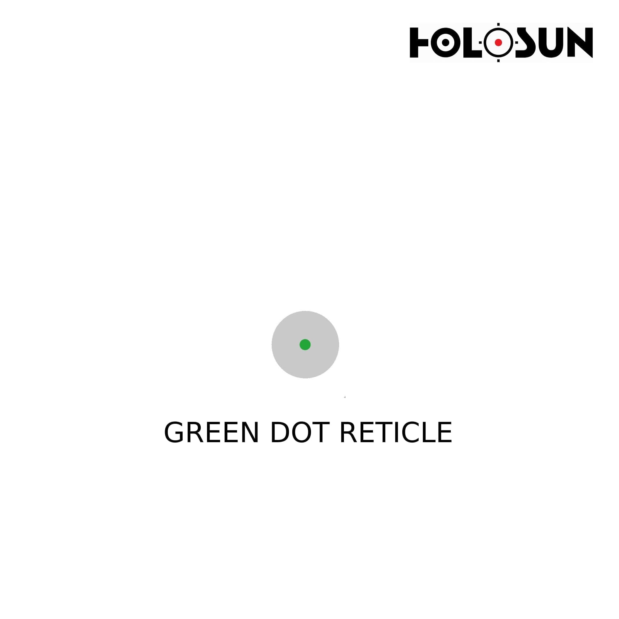 Holosun HE407C-GR X2 Open Reflex Green Dot Sight – 2 MOA Dot, Shake Awake, RMR Footprint Pistol Dot Sight Holosun 