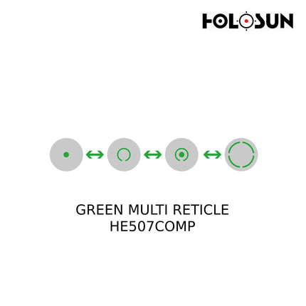 Holosun HE507COMP-GR Green Dot Sight Multi Reticle Green Dot Sight Holosun Technologies 