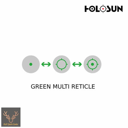 Holosun HE508T-GR-X2 Reflex Dot Sight Green Multi Reticle Red Dot Sight Holosun Technologies 