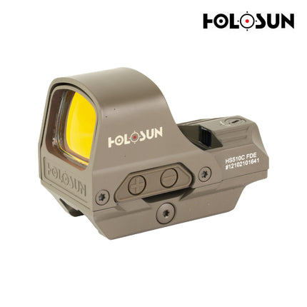 Holosun HS510C-FDE Elite Reflex Dot Sight Red Multi Reticle FDE Red Dot Sight Holosun Technologies 