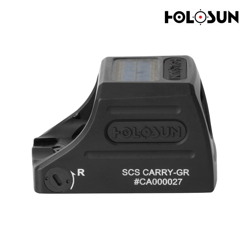 Holosun SCS-CARRY-GR Solar Charging Green Dot Sight – Direct Mount, Enclosed, Auto Brightness, Compact Pistol Optic Pistol Dot Sight Holosun 