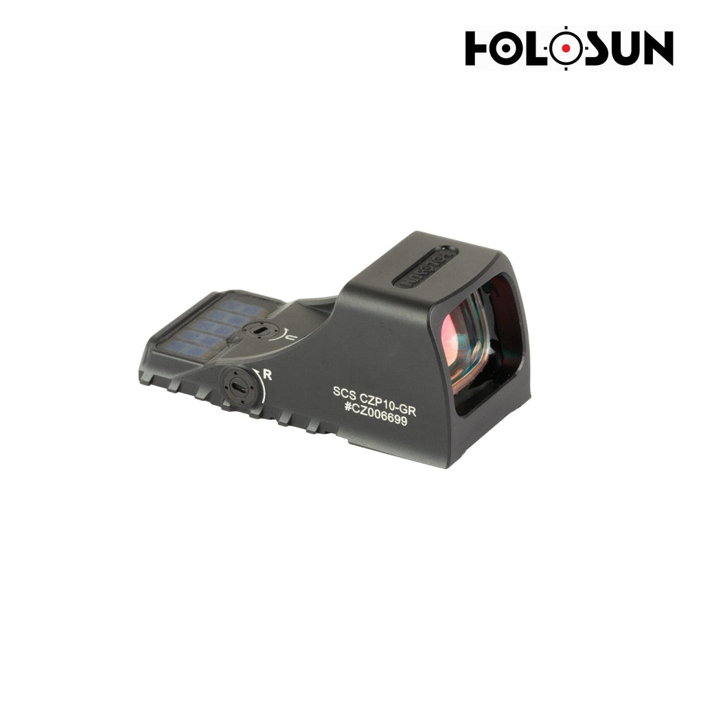 Holosun SCS-P10-GR Solar Charging Green Dot Sight – Direct Mount for CZ P-10, Multi-Reticle, Auto Brightness Pistol Dot Sight Holosun 