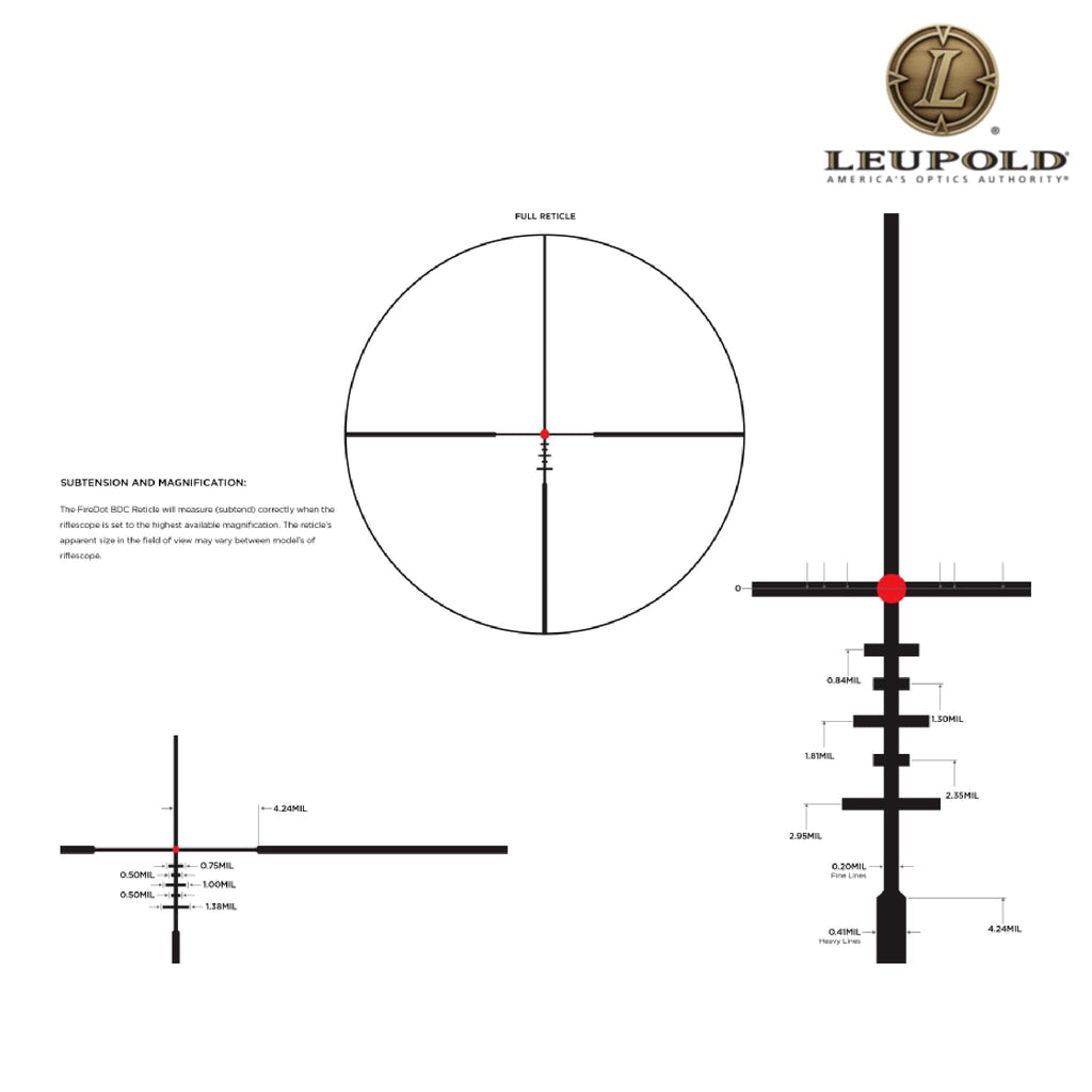 Leupold Mark 4HD 1-4.5x24 Rifle Scope SFP FireDot BDC Reticle Rifle Scope Leupold 