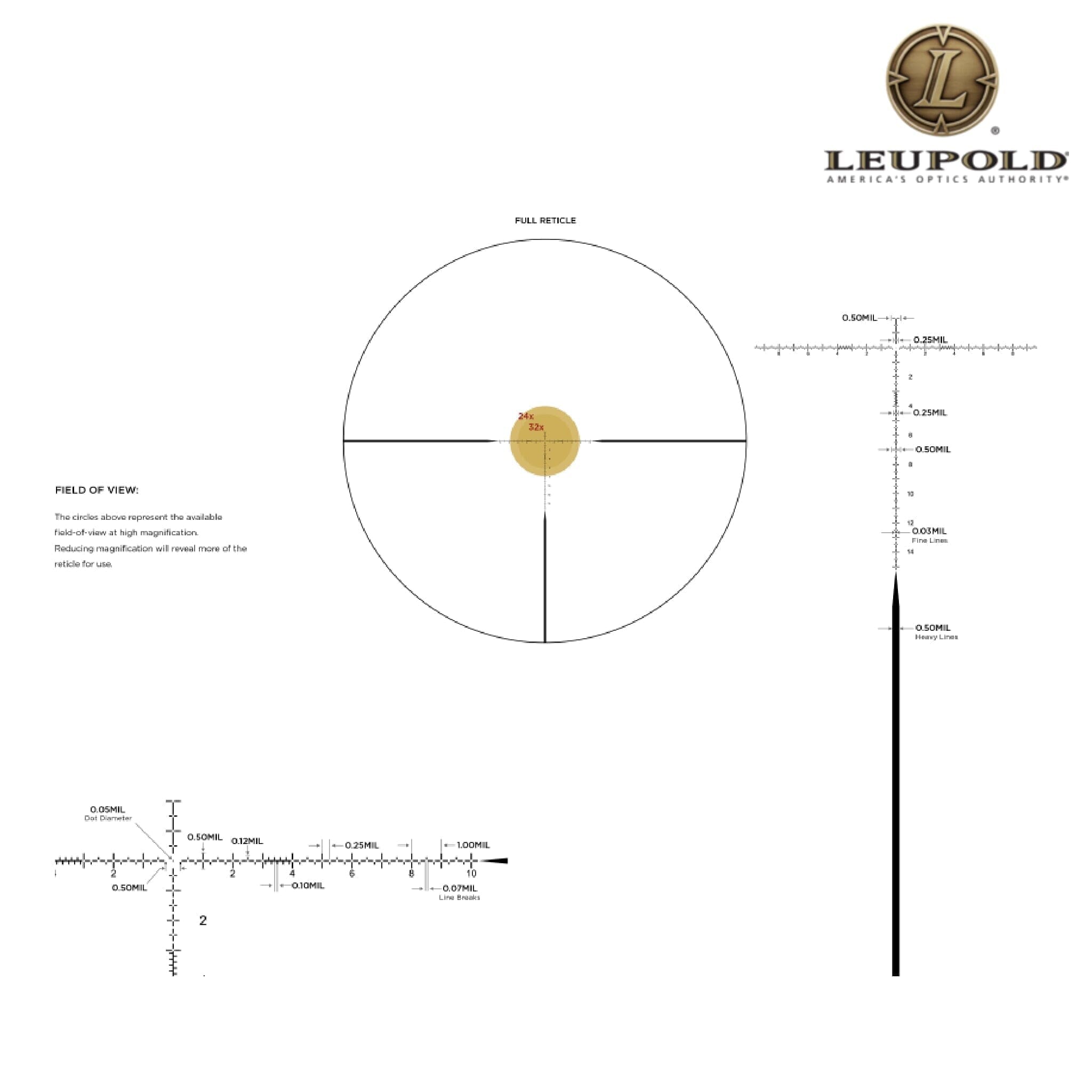 Leupold Mark 4HD 6-24x52 Rifle Scope M5C3 FFP PR3-MIL, product image 5