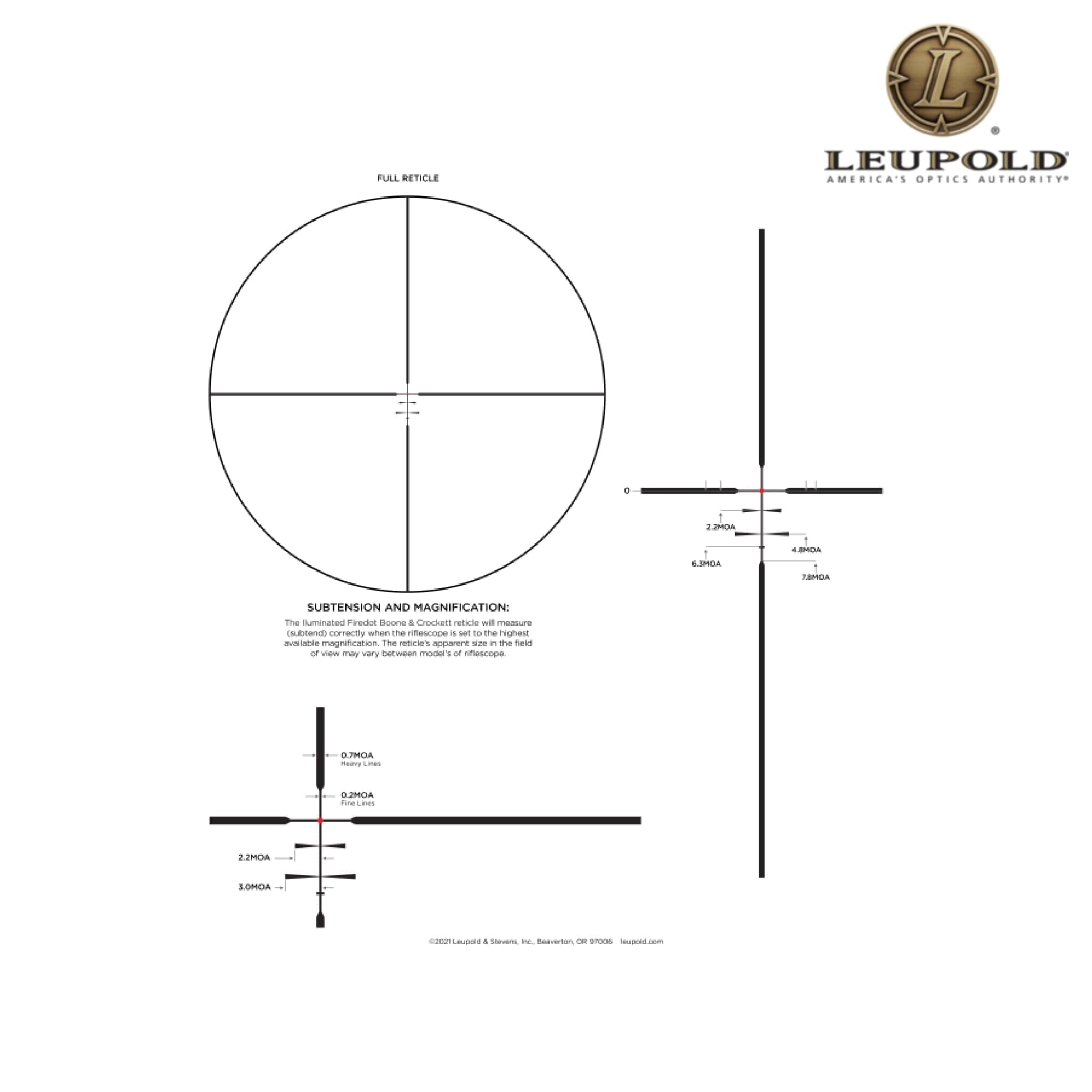 Leupold VX-6HD Gen 2 3-18x44 Rifle Scope CDS-SZL2 Illuminated SFP FireDot Boone & Crockett, product image 6