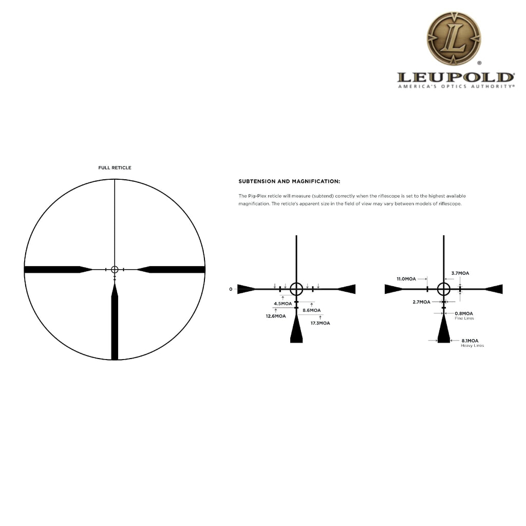Leupold VX-Freedom 1.5–4×20 Rifle Scope Pig-Plex Reticle Rifle Scope Leupold 