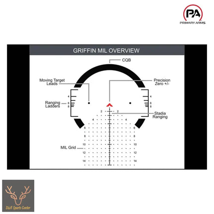 Primary Arms GLx 2.5-10x44 FFP Rifle Scope ACSS Griffin MIL Reticle Rifle Scope Primary Arms 