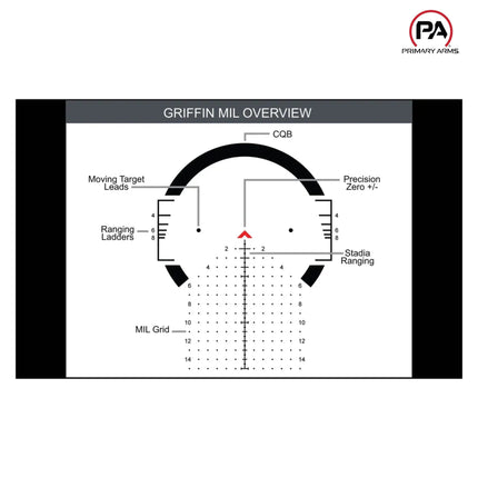 Primary Arms GLx 2.5-10x44 FFP Rifle Scope ACSS Griffin MIL Reticle Rifle Scope Primary Arms 