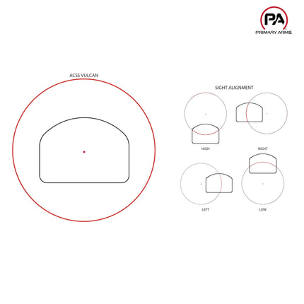 Primary Arms GLx RS-15 Mini Reflex Sight ACSS Vulcan Dot Reticle - MPN: 810038 Primary Arms 