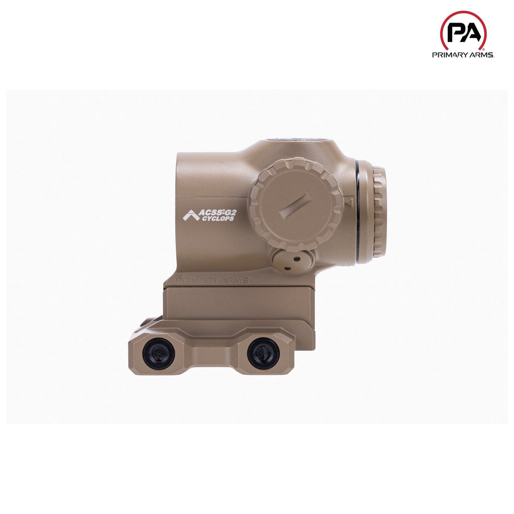 Primary Arms SLx 1X MicroPrism Scope - Red ACSS Cyclops Gen II Reticle - FDE Prism Scope Primary Arms 