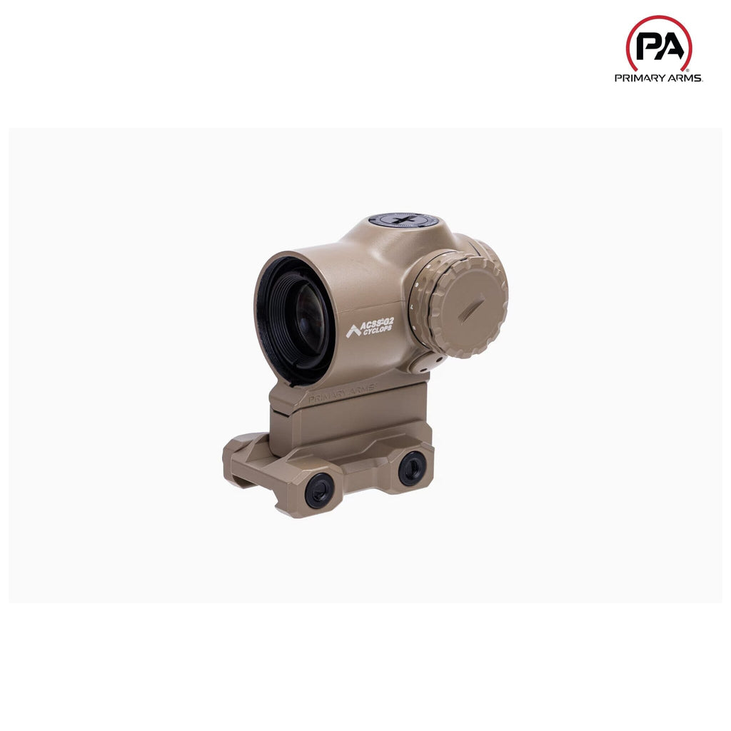 Primary Arms SLx 1X MicroPrism Scope - Red ACSS Cyclops Gen II Reticle - FDE Prism Scope Primary Arms 