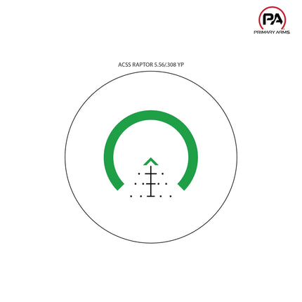 Primary Arms SLx 3X MicroPrism Scope Green ACSS RAPTOR 5.56/.308 Yard Reticle - MPN: 710037 Prism Scope Primary Arms 