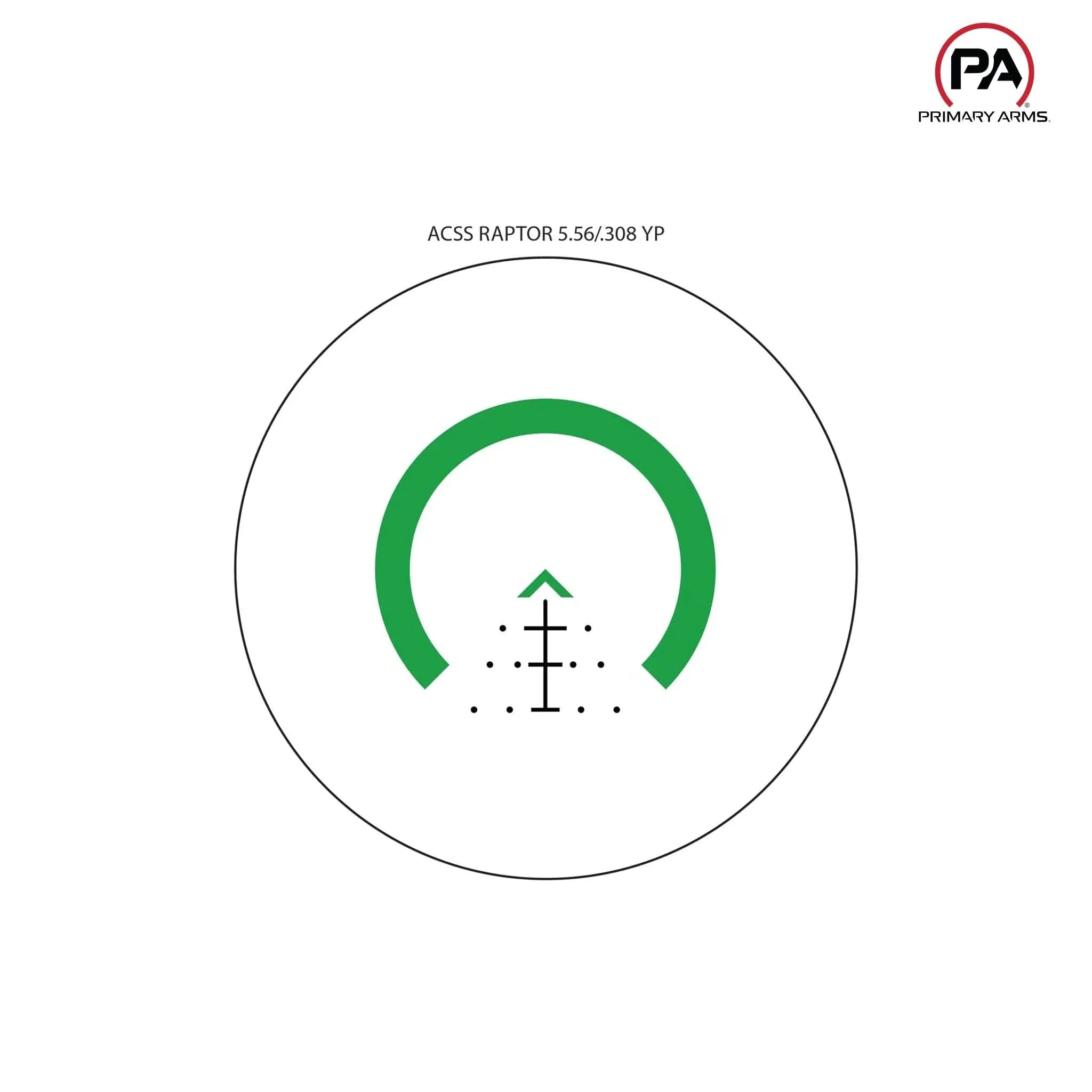 Primary Arms SLx 3X MicroPrism Scope - Green ACSS Rsptor 5.56/.308 Yard Reticle - Black Prism Scope Primary Arms 