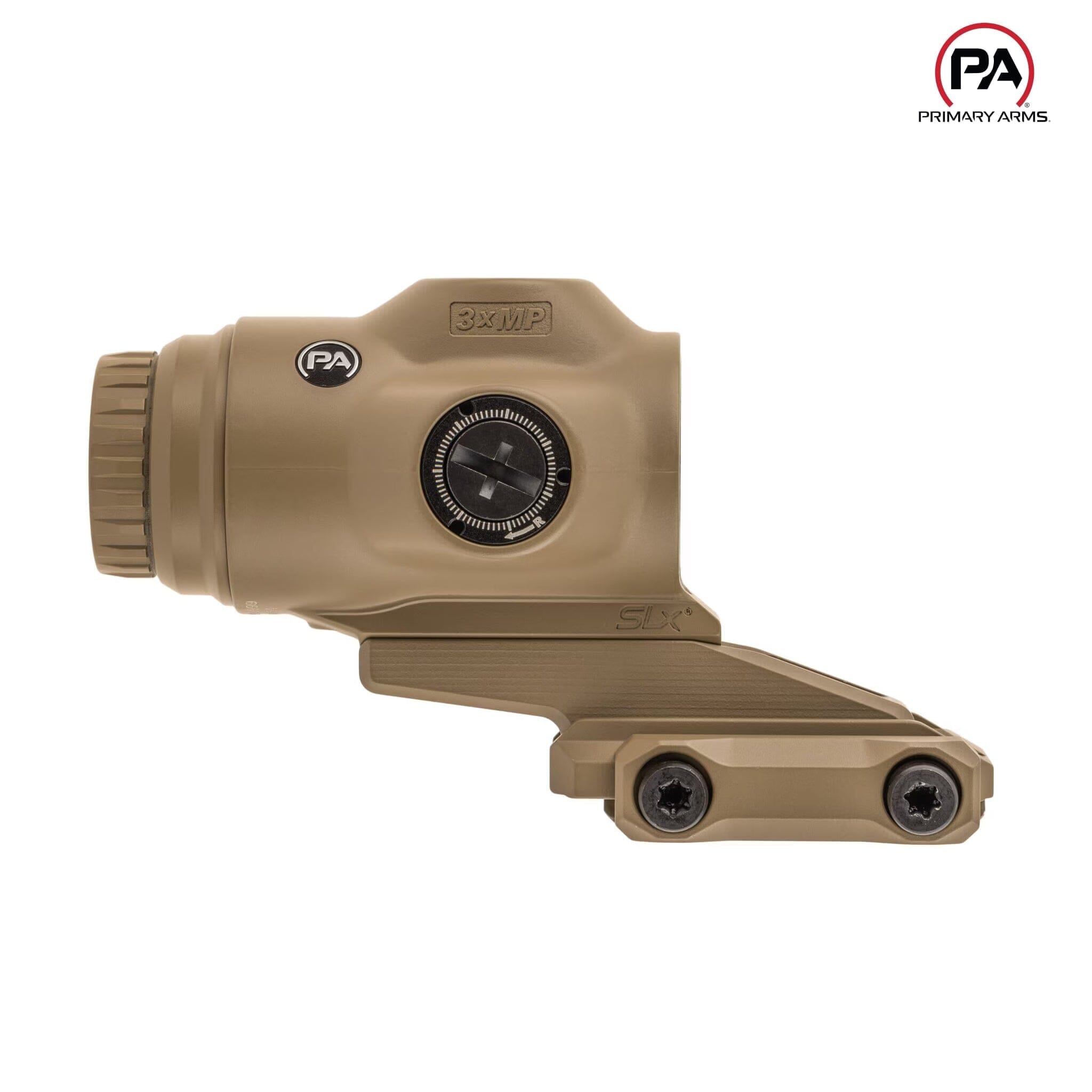 Primary Arms SLx 3x MicroPrism Scope - Red ACSS Raptor 7.62x39/.300 BLK Yard Reticle - FDE Prism Scope Primary Arms 