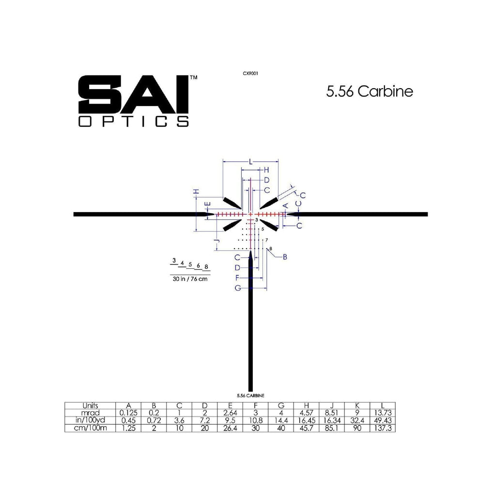 SAI Optics 1-6x24 Riflescope .223/5.56 Crosshair Reticle, product image 5