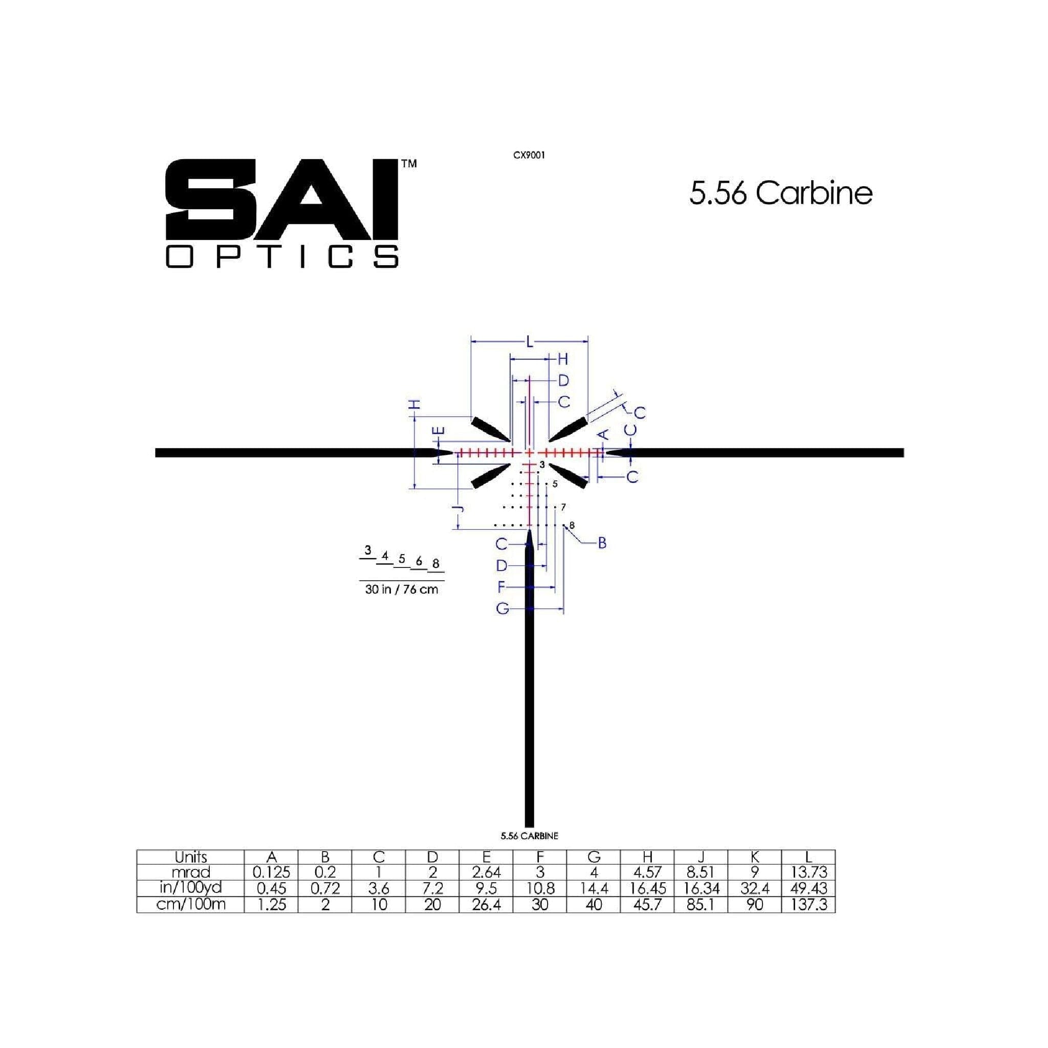 SAI Optics 1-6x24 Riflescope .223/5.56 Crosshair Reticle, product image 5