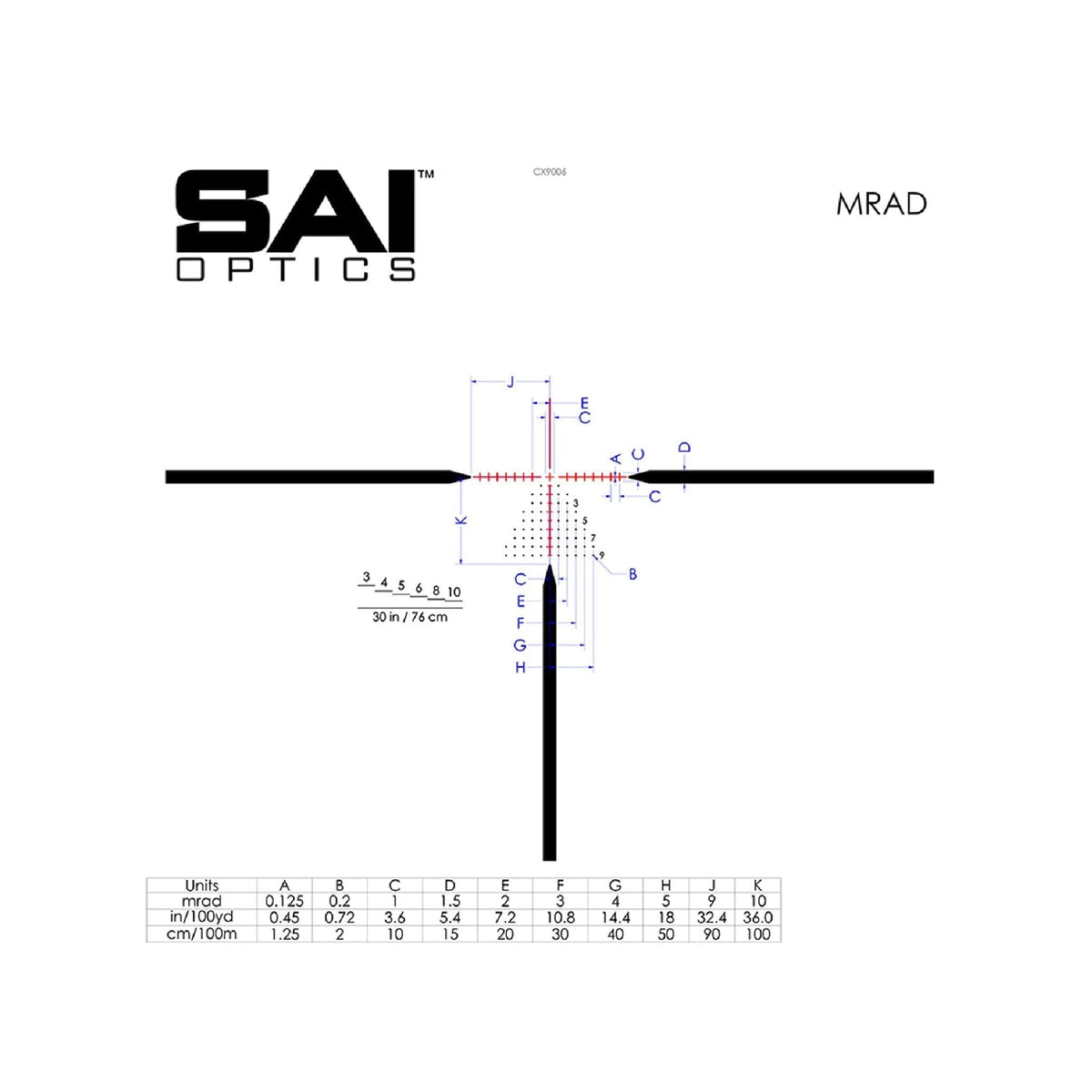 SAI Optics 1-6x24 Riflescope No RAF Reticle, product image 5