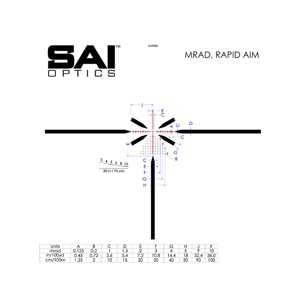 SAI Optics 1-6x24 Rifle Scope 6.8 BDC RAF Reticle - RNG16-T170-C30 Rifle Scope SAI Optics 