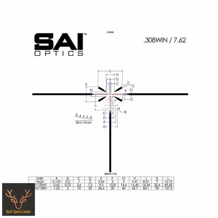 SAI Optics SAI 6 1-6x24mm Rifle Scope .308/7.62 Crosshair Reticle RNG16-T170-C20 LPVO Rifle Scope SAI Optics 