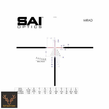 SAI Optics SAI 6 1-6x24mm Rifle Scope No RAF Reticle RNG16-BK22-MB1 LPVO Rifle Scope SAI Optics 