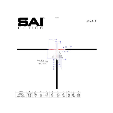 SAI Optics SAI 6 1-6x24mm Rifle Scope No RAF Reticle RNG16-BK22-MB1 LPVO Rifle Scope SAI Optics 