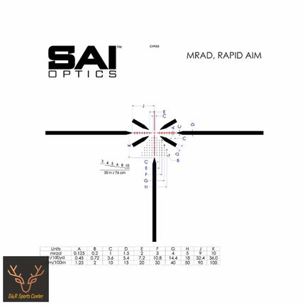 SAI Optics SAI 6 1-6x24mm Rifle Scope RAF Reticle RNG16-BK22-MA1 LPVO Rifle Scope SAI Optics 