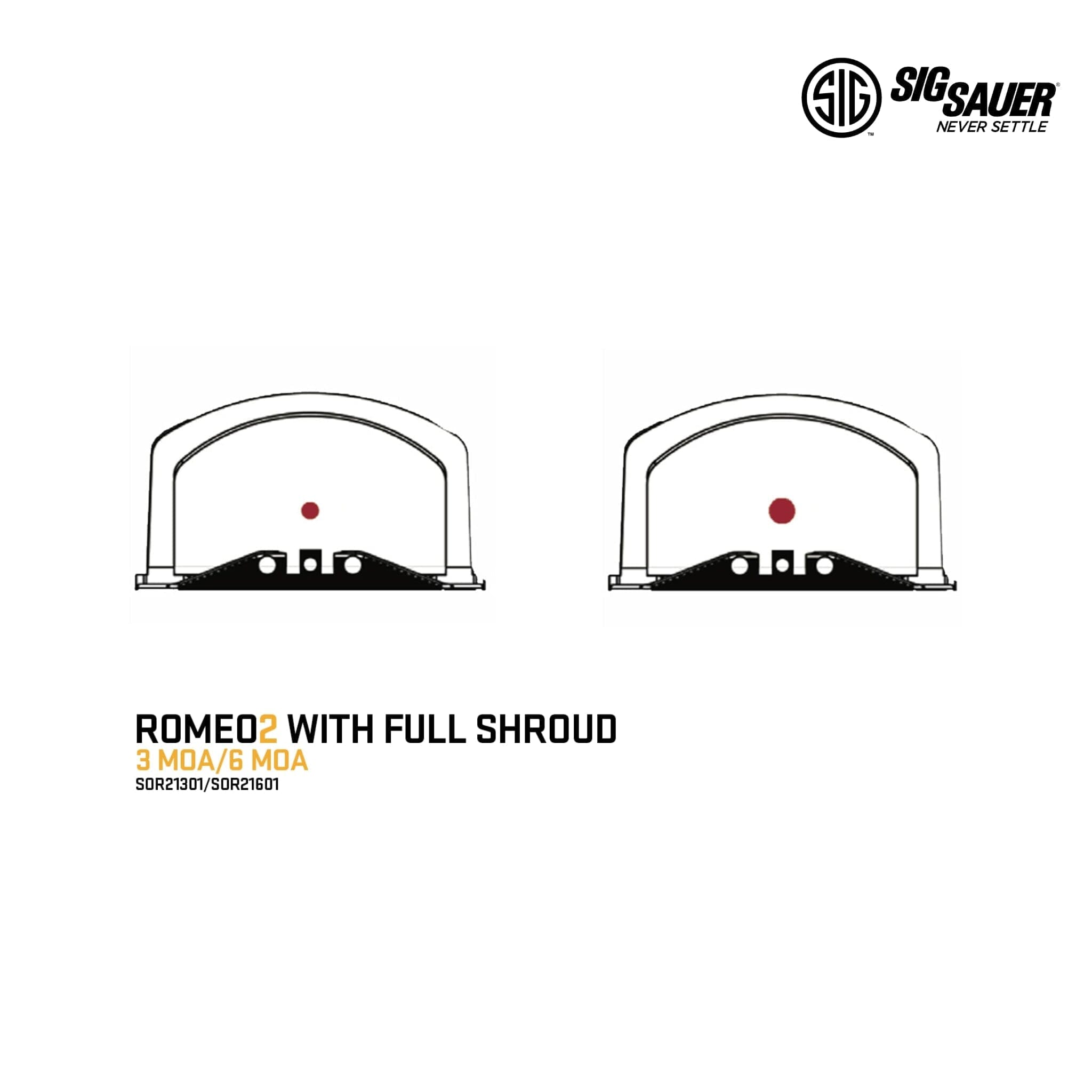 SIG Sauer ROMEO2 Red Dot Sight 3 MOA Dot, product image 5