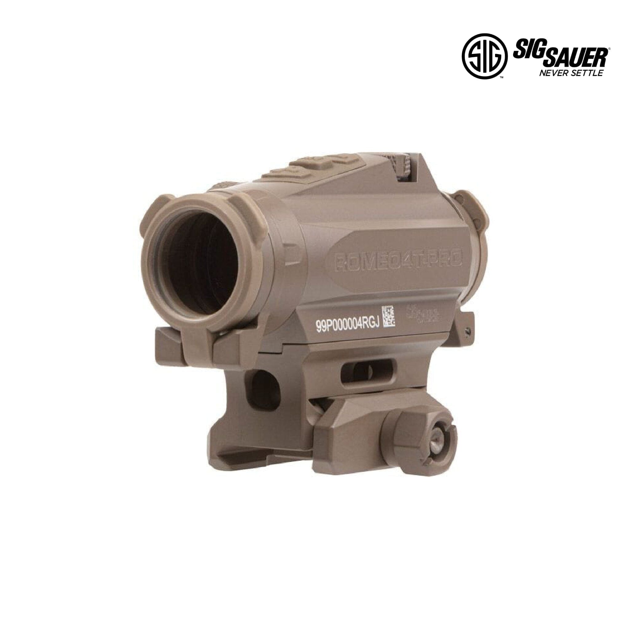 SIG Sauer ROMEO4T-PRO Red Dot Sight Quad Ballistic Circle Dot FDE, SKU SOR44102