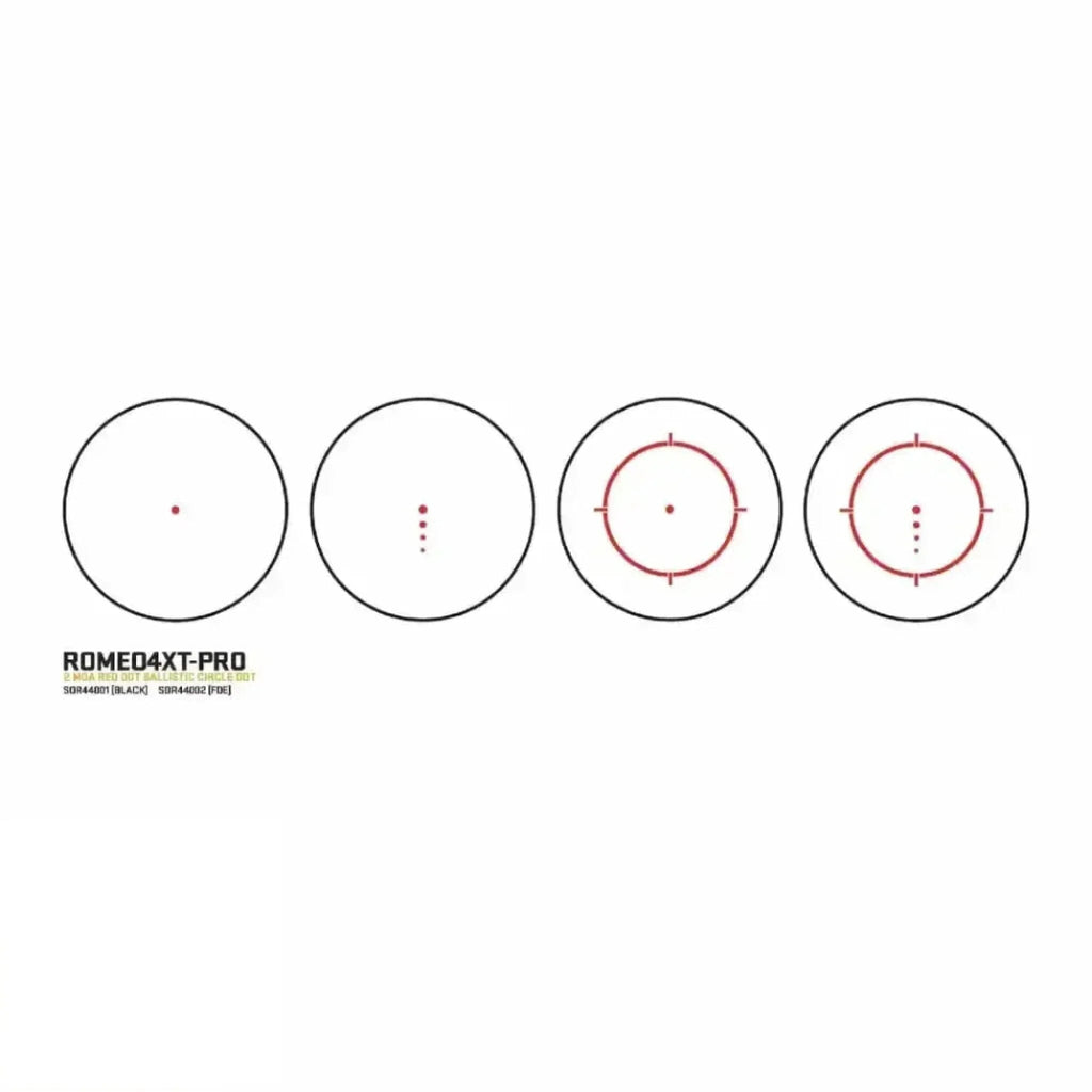 SIG Sauer ROMEO4XT-PRO Red Dot Sight - 2 MOA Ballistic Circle Dot - FDE Red Dot Sight SIG Sauer 