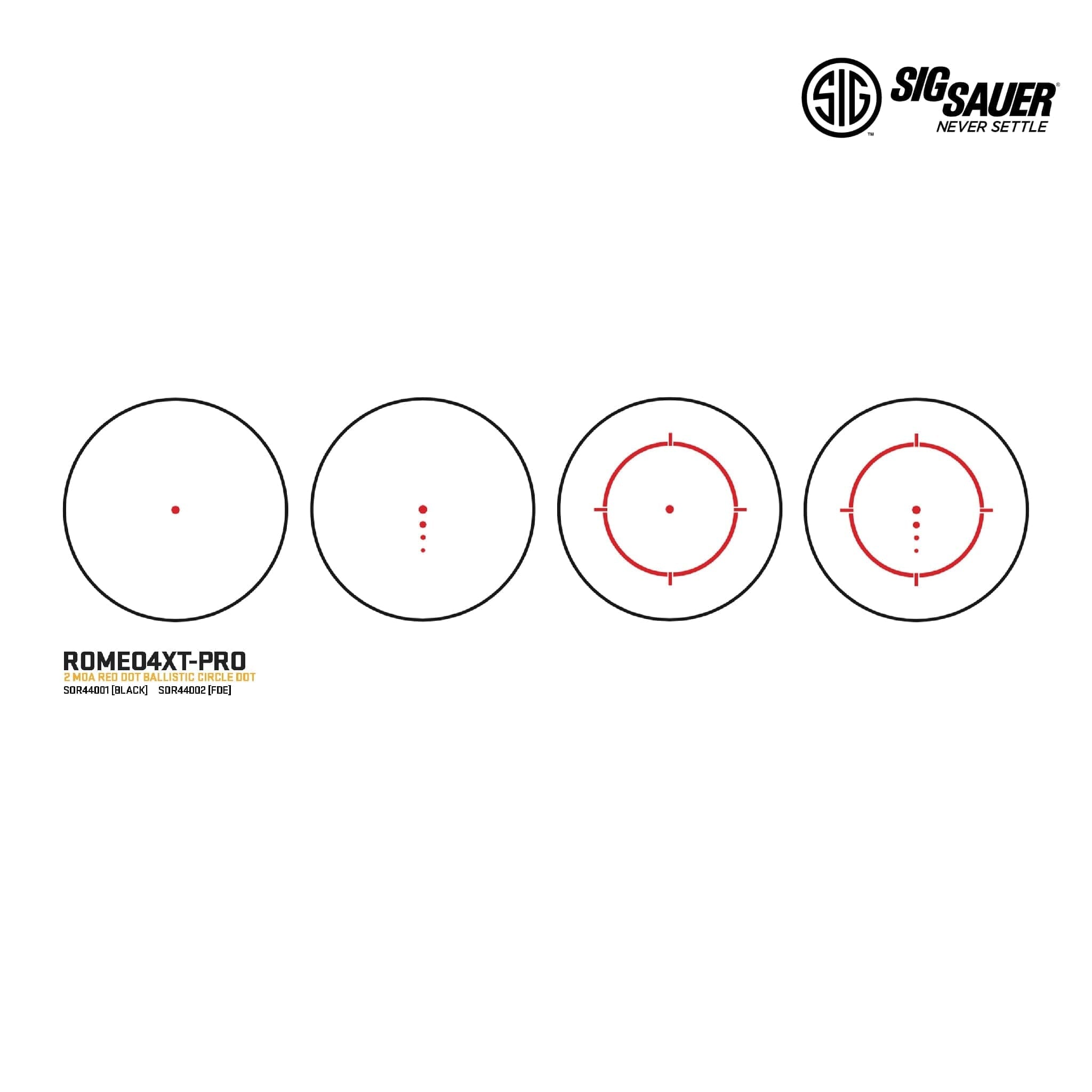 SIG Sauer ROMEO4XT-PRO Red Dot Sight 2 MOA Ballistic Circle Dot, product image 8