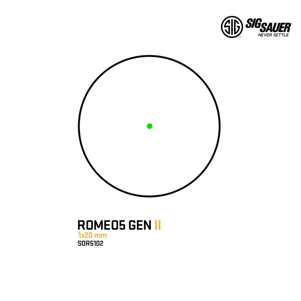 SIG Sauer ROMEO5 GEN II Green Dot Sight - 2 MOA Dot Green Dot Sight SIG Sauer 