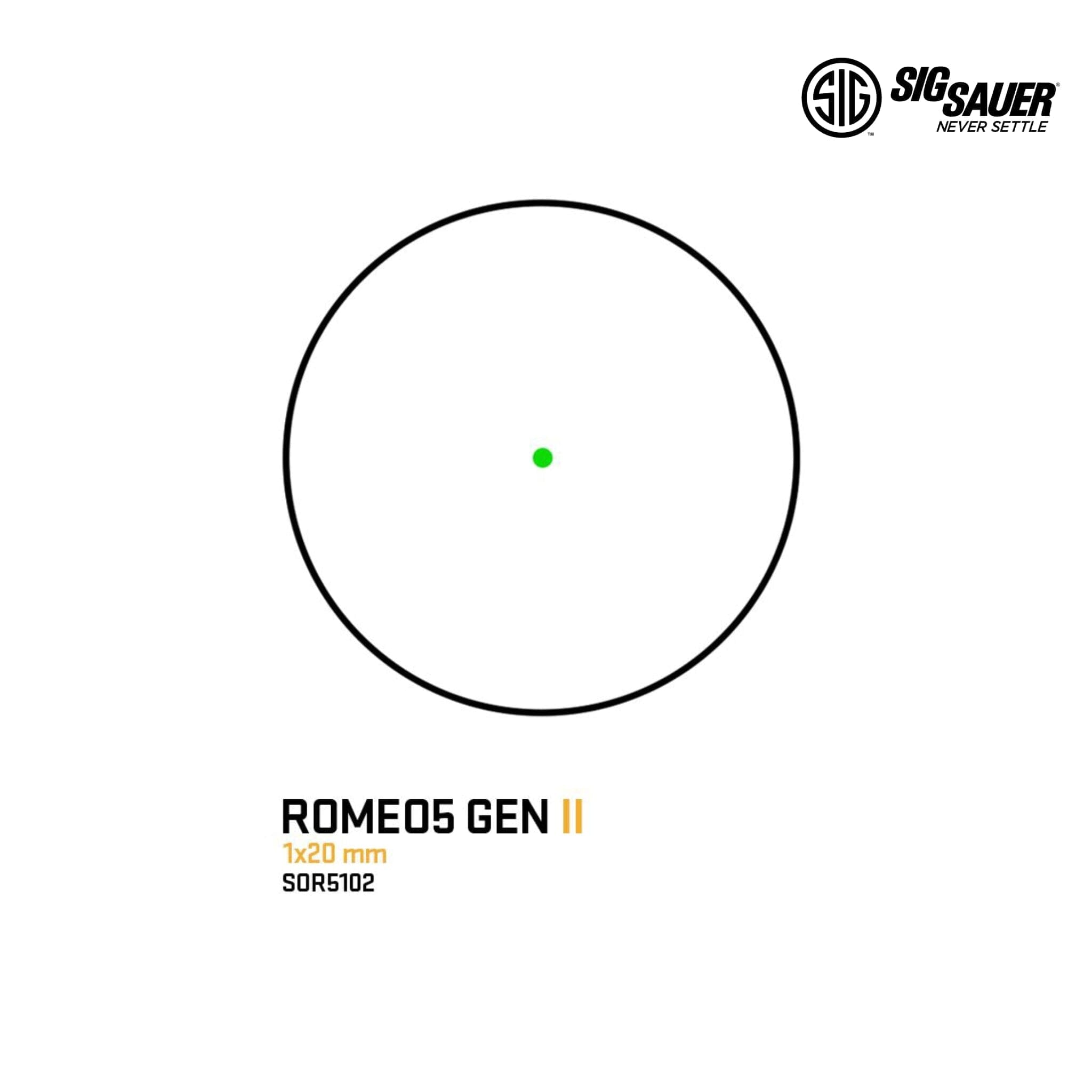 SIG Sauer ROMEO5 GEN II Green Dot Sight - 2 MOA Dot Green Dot Sight SIG Sauer 