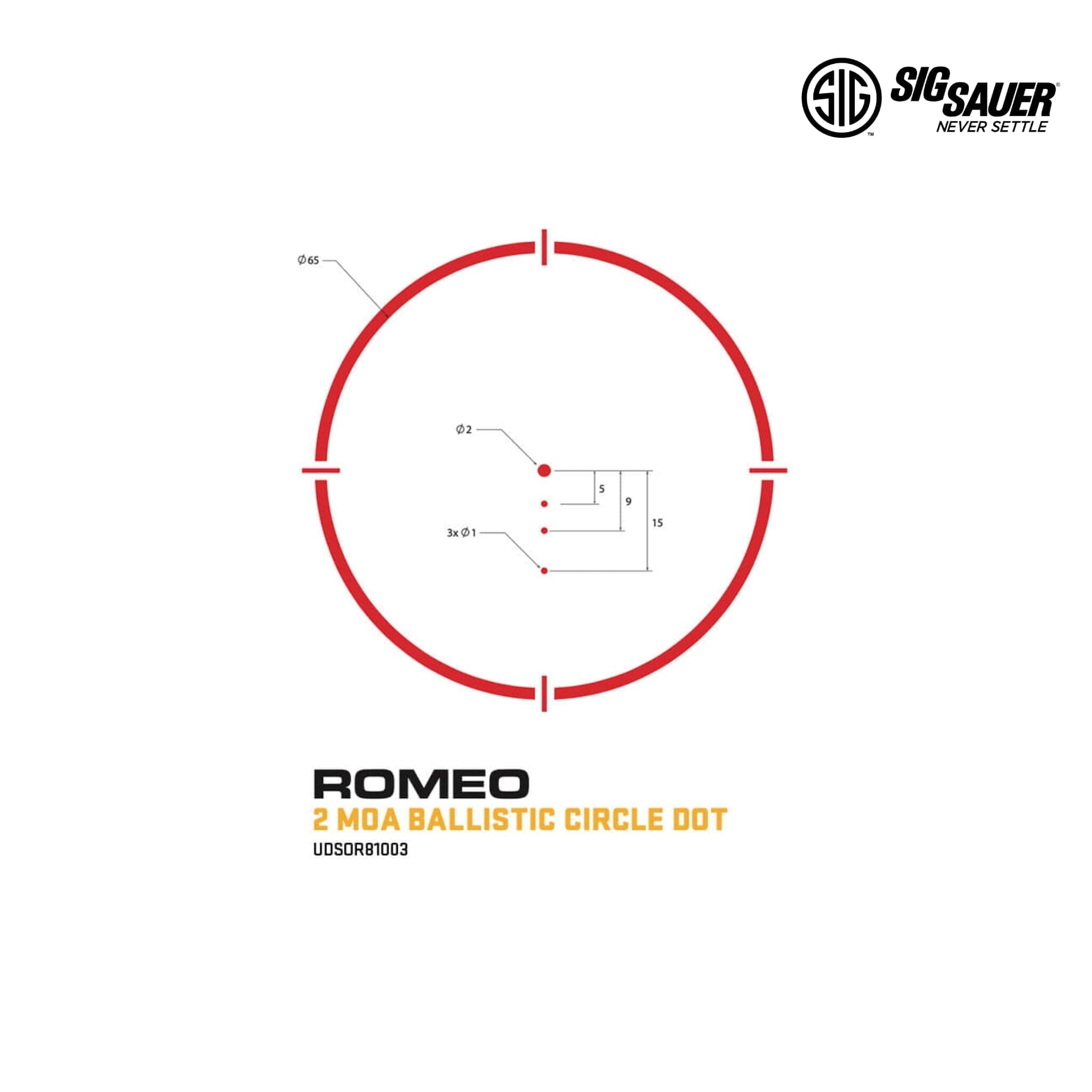SIG Sauer ROMEO8T Red Dot Sight Ballistic Circle Dot FDE, product image 5