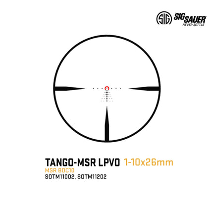 SIG Sauer TANGO-MSR 1-10x26 FFP Rifle Scope MSR BDC10 Reticle with Mount Coyote Tan - SOTM11202 LPVO Rifle Scope SIG Sauer 