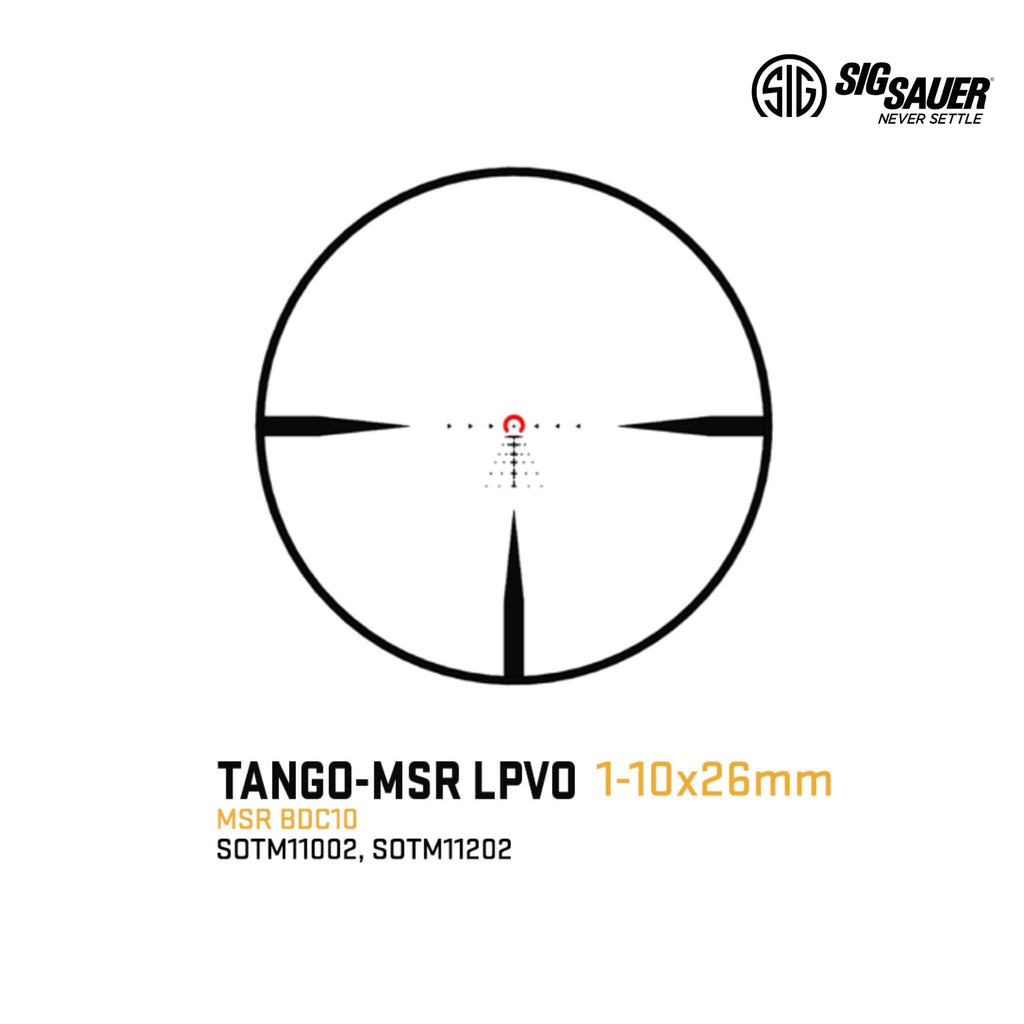 SIG Sauer TANGO-MSR 1-10x26 FFP Riflescope - MSR BDC10 Reticle - Coyote Tan Rifle Scope SIG Sauer 