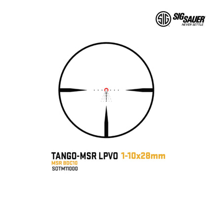 SIG Sauer TANGO-MSR 1-10x28 SFP Rifle Scope MSR BDC10 Reticle with Mount Black - SOTM11000 LPVO Rifle Scope SIG Sauer 