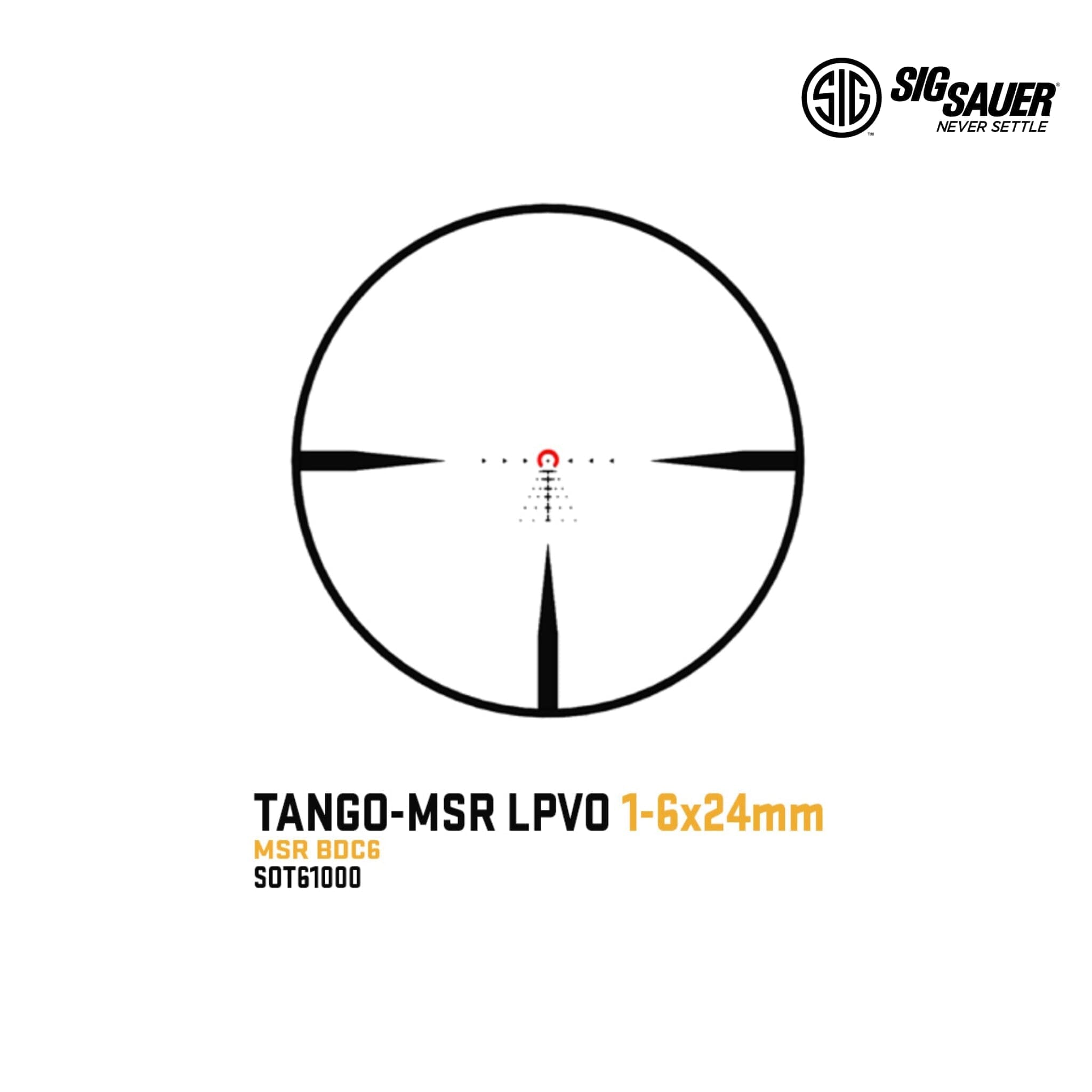 SIG Sauer TANGO-MSR 1-6x24 FFP LPVO Rifle Scope MSR BDC6, product image 5
