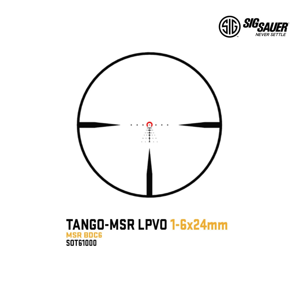 SIG Sauer TANGO-MSR 1-6x24 LPVO Rifle Scope MSR BDC6 Coyote Tan, product image 5