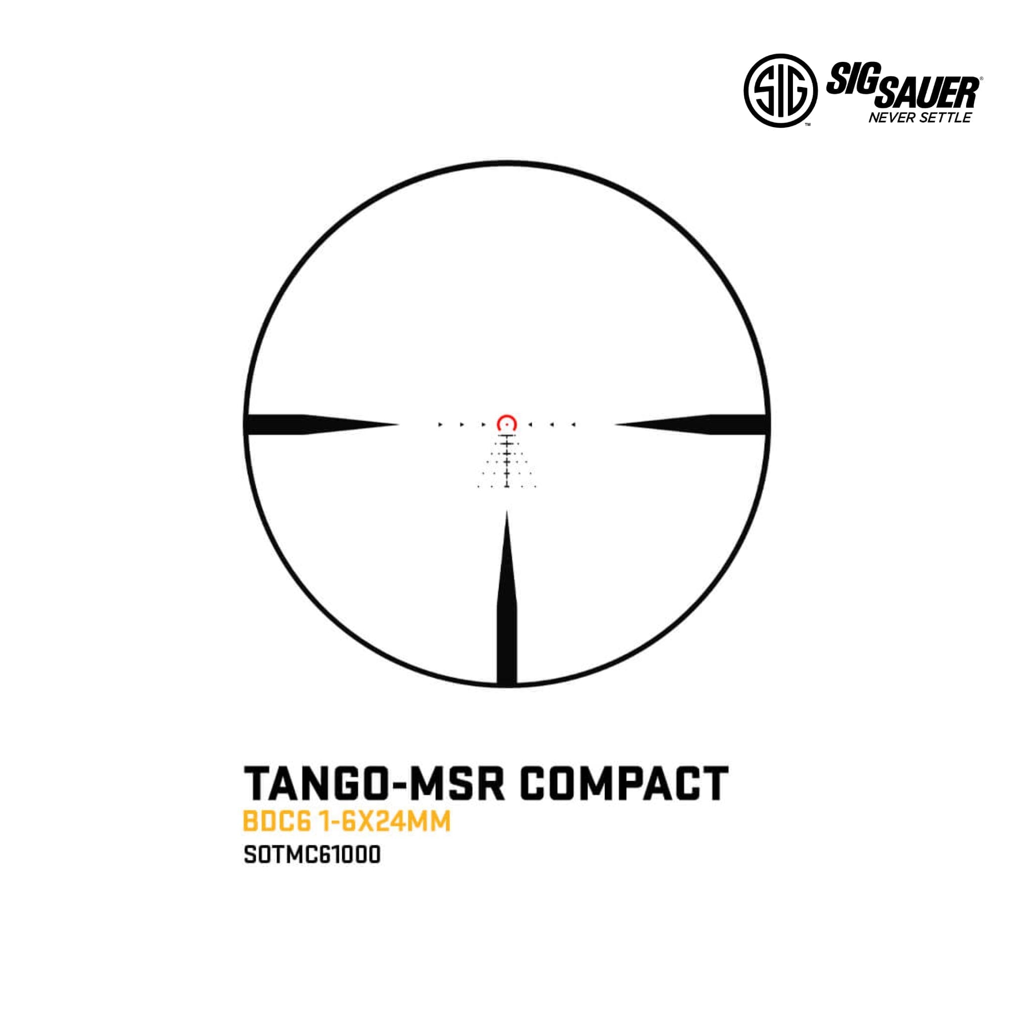 SIG Sauer TANGO-MSR Compact 1-6x24 LPVO Rifle Scope with ROMEO1 offset red dot, product image 5