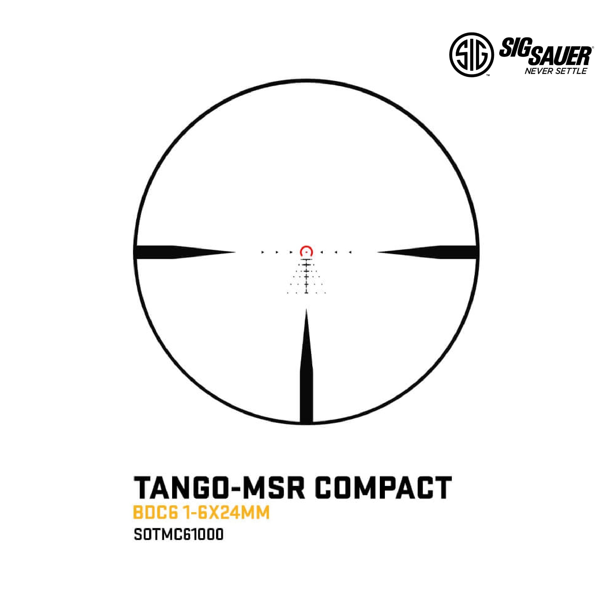 SIG Sauer Tango-MSR Compact 1-6×24mm Rifle Scope - MSR BDC-6 Reticle LPVO Rifle Scope SIG Sauer 