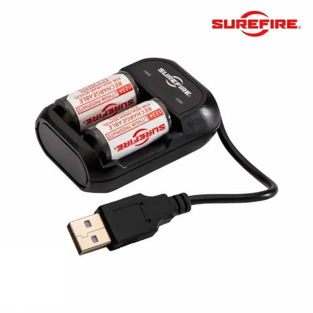 SureFire Rechargeable Batteries and Charger - SFLFP123-KIT Batteries SureFire 