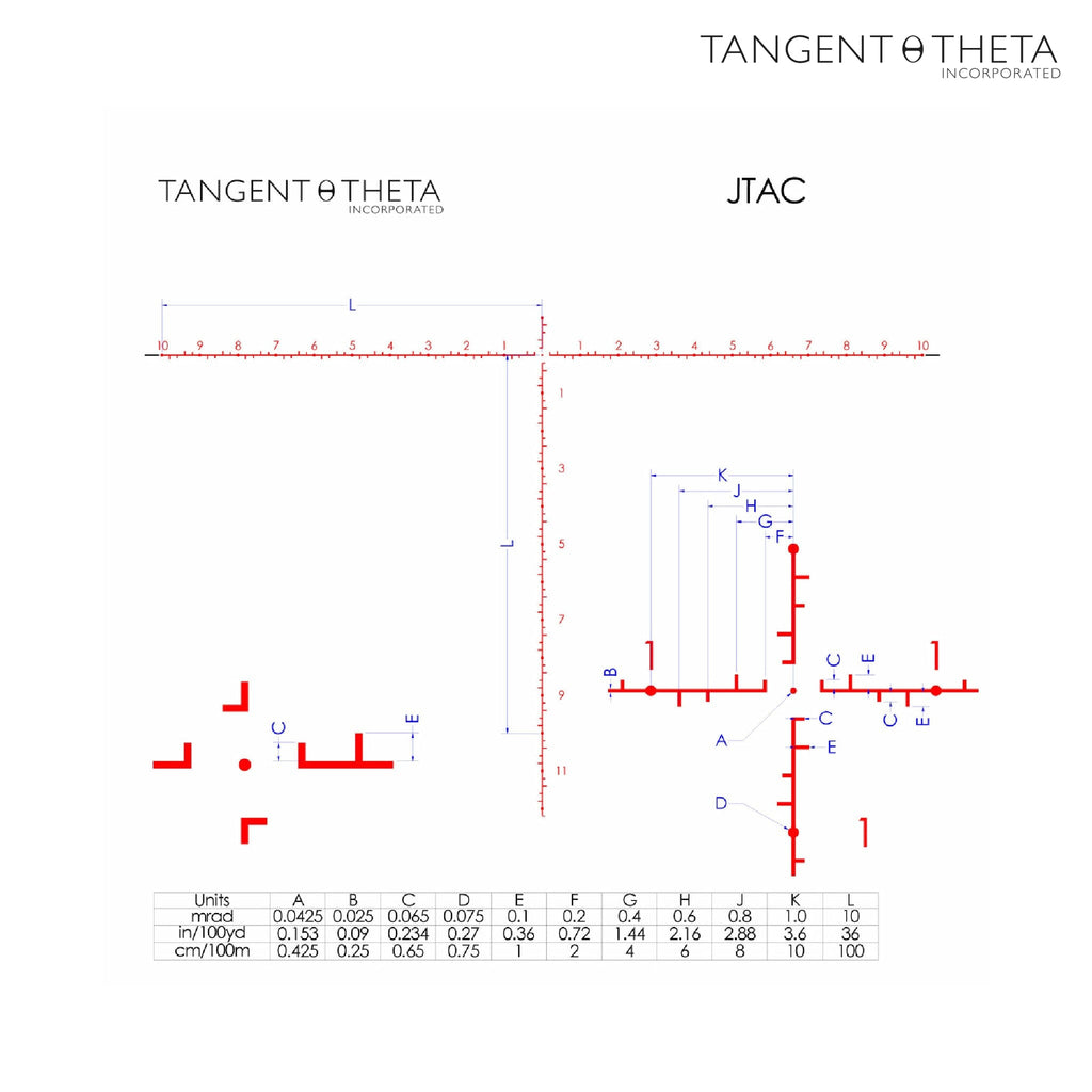 Tangent Theta TT525P 5-25x56 Rifle Scope JTAC Reticle Black - 800100-0010 Rifle Scope Tangent Theta 