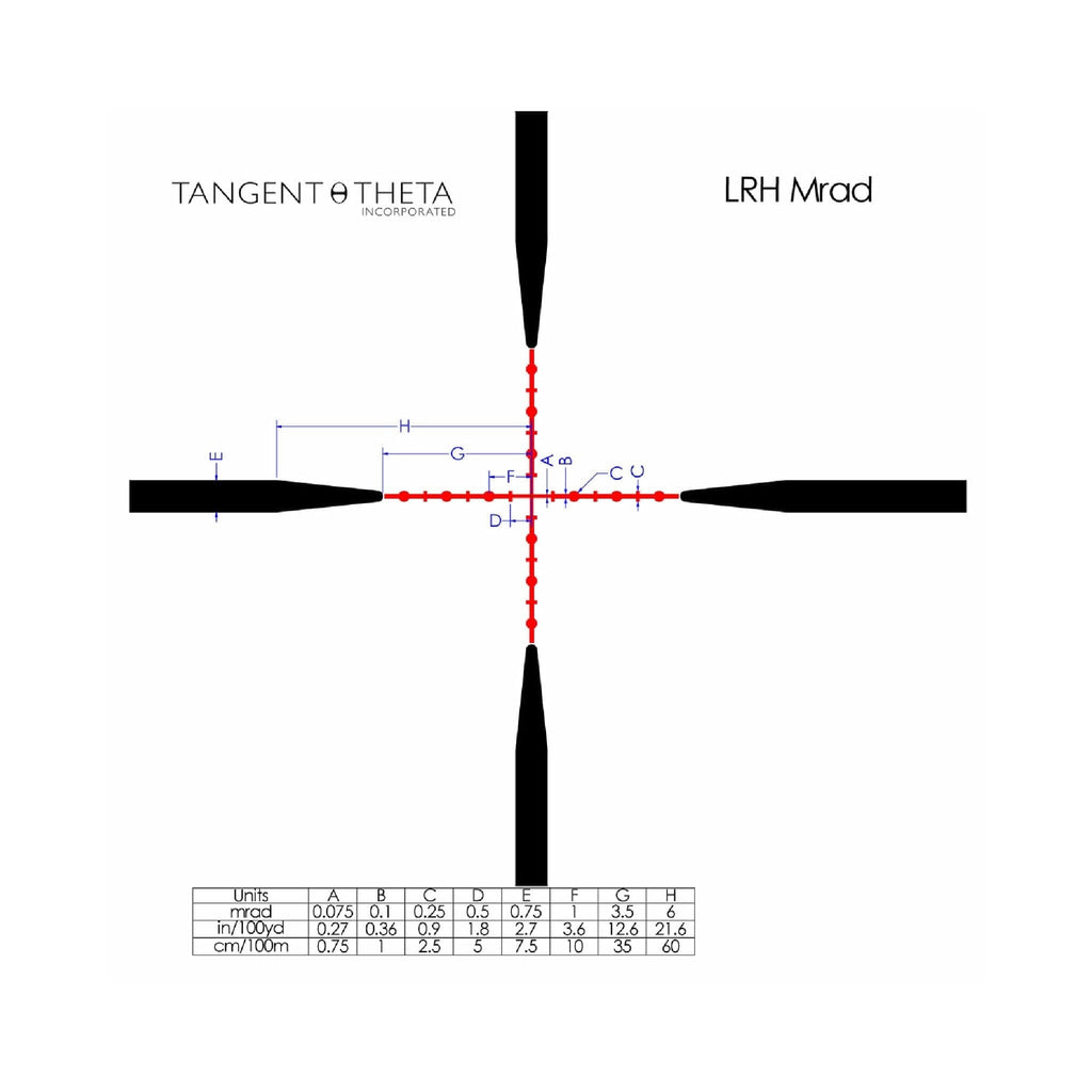 Tangent Theta TT315H 3-15x50 Riflescope - LRH MRAD Reticle Rifle Scope Tangent Theta 