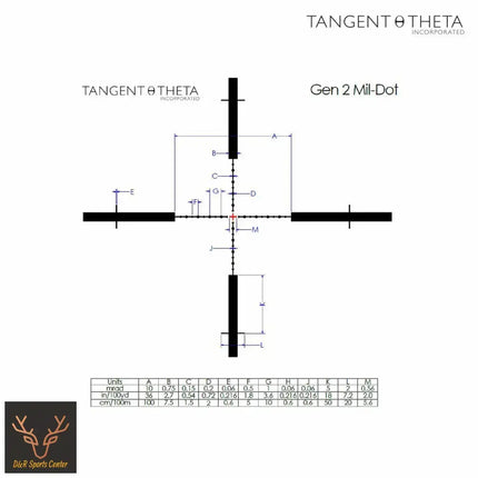 Tangent Theta TT315M 3-15x50mm Rifle Scope GEN 2 Mil-Dot Reticle Rifle Scope Tangent Theta 