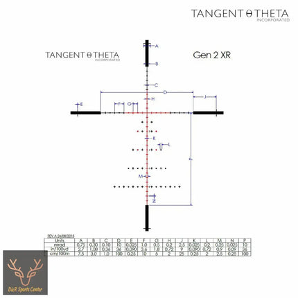 Tangent Theta TT315M 3-15x50mm Rifle Scope GEN 2 XR Reticle Rifle Scope Tangent Theta 