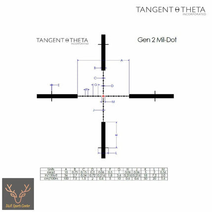 Tangent Theta TT315P 3-15x50mm Rifle Scope GEN 2 Mil-Dot Reticle Rifle Scope Tangent Theta 