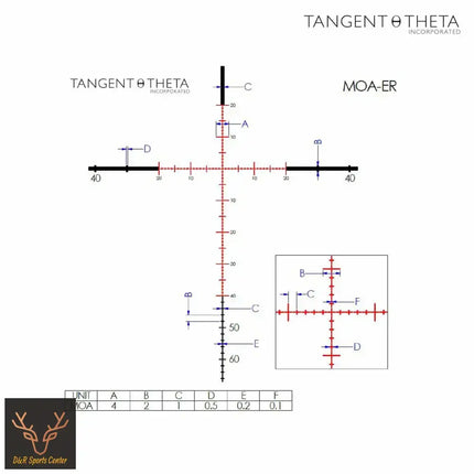 Tangent Theta TT315P 3-15x50mm Rifle Scope MOA-ER Reticle Rifle Scope Tangent Theta 