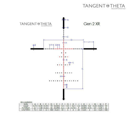 Tangent Theta TT525P 5-25x56mm Rifle Scope GEN 2 XR Reticle CB 800100-0501 Rifle Scope Tangent Theta 