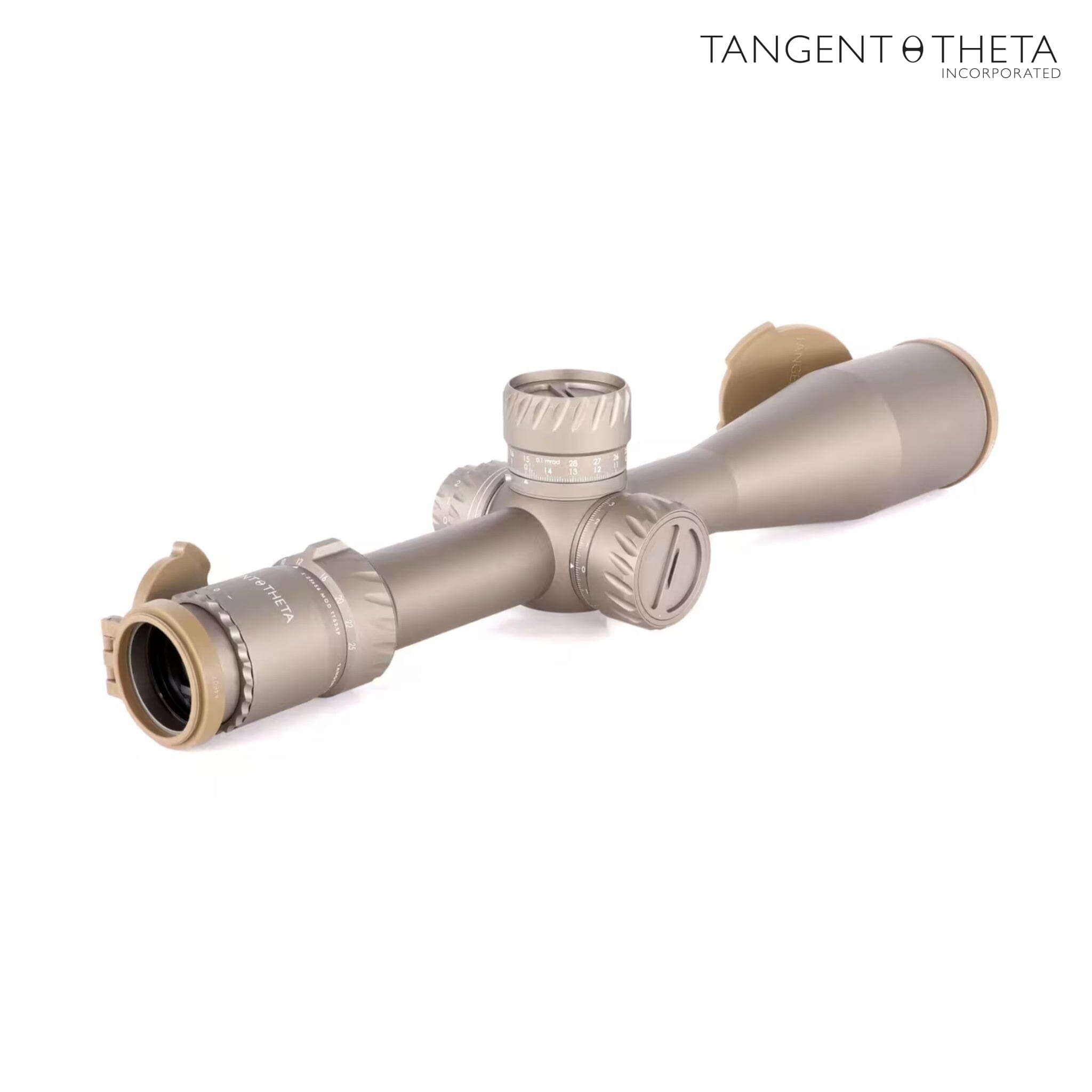Tangent Theta TT525P Professional Marksman 5-25x56mm Illum 34mm .1 MRAD Adj. Gen 3 XR Coyote Brown Riflescope w/AIF Turrets 800100-0606 Rifle Scope Tangent Theta 